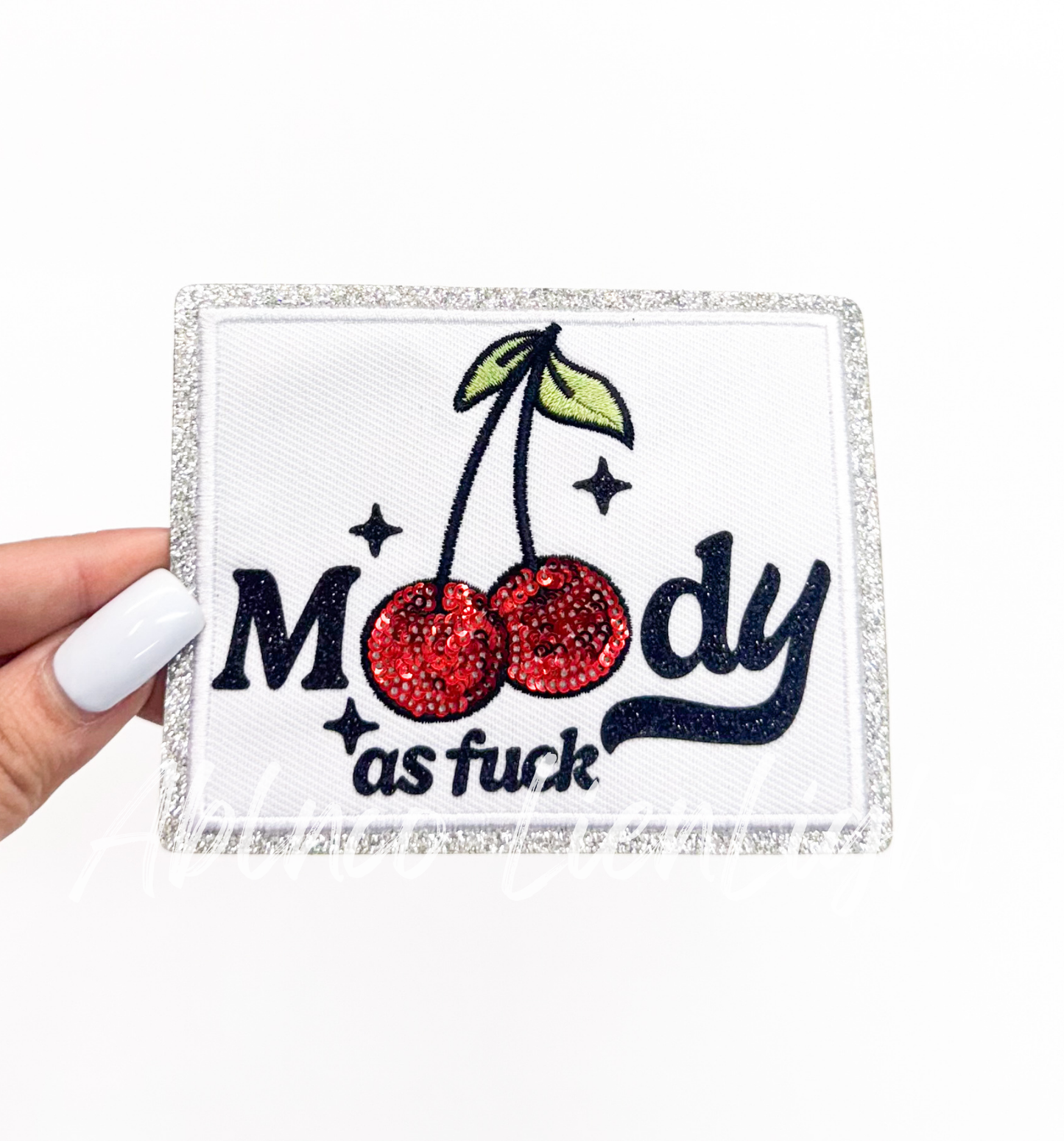 Moody As fuck Cherry Sassy Sequin Patch