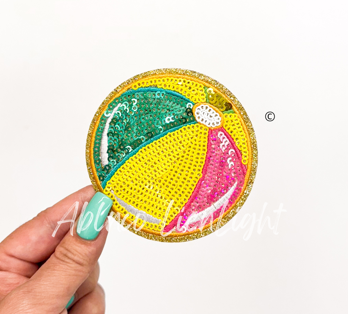 Colorful Beach Ball Summer Sequin Patch