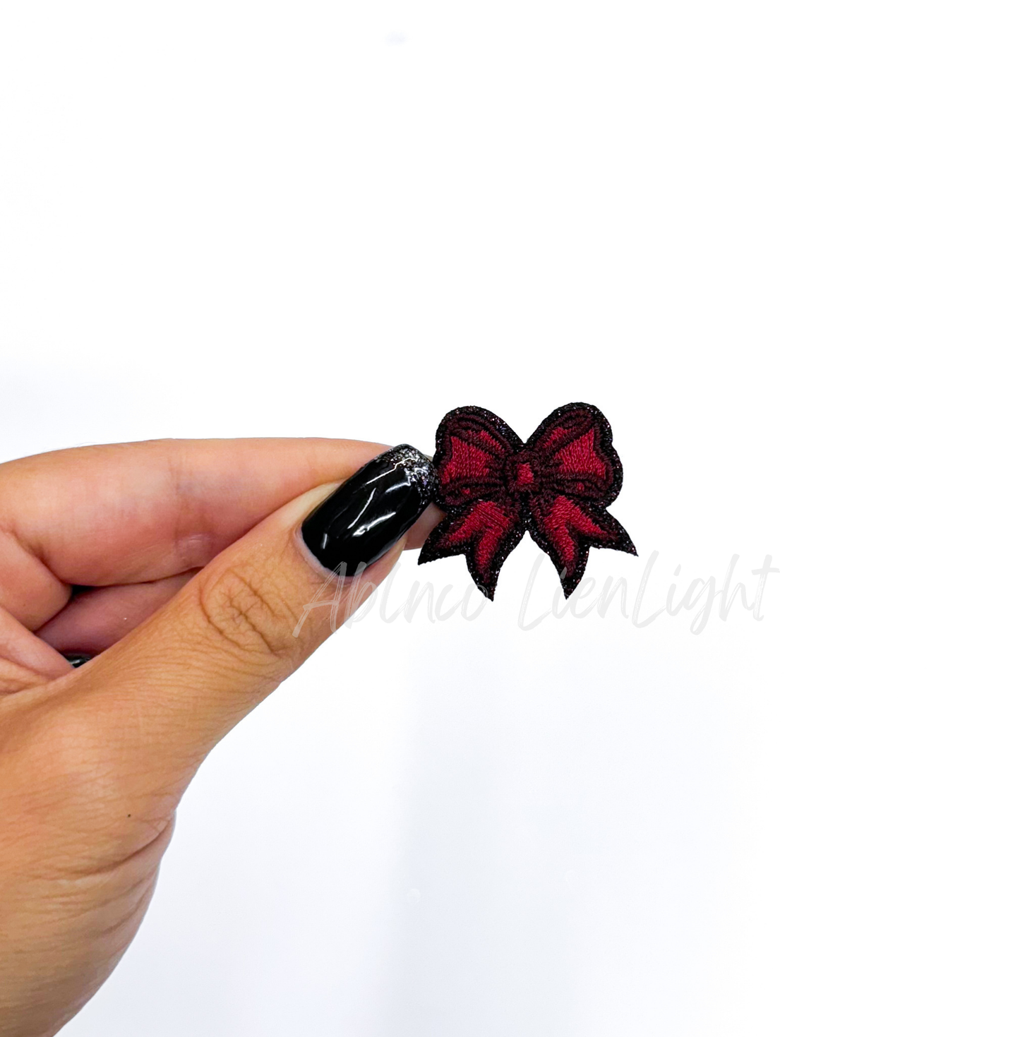 Maroon Mini Bow Patch