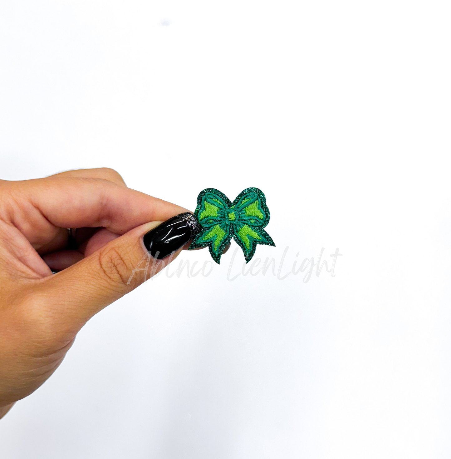 Green Mini Bow Patch