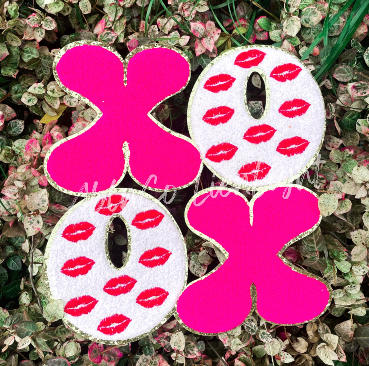 Xoxo Lips Chenille Valentines Day Patch