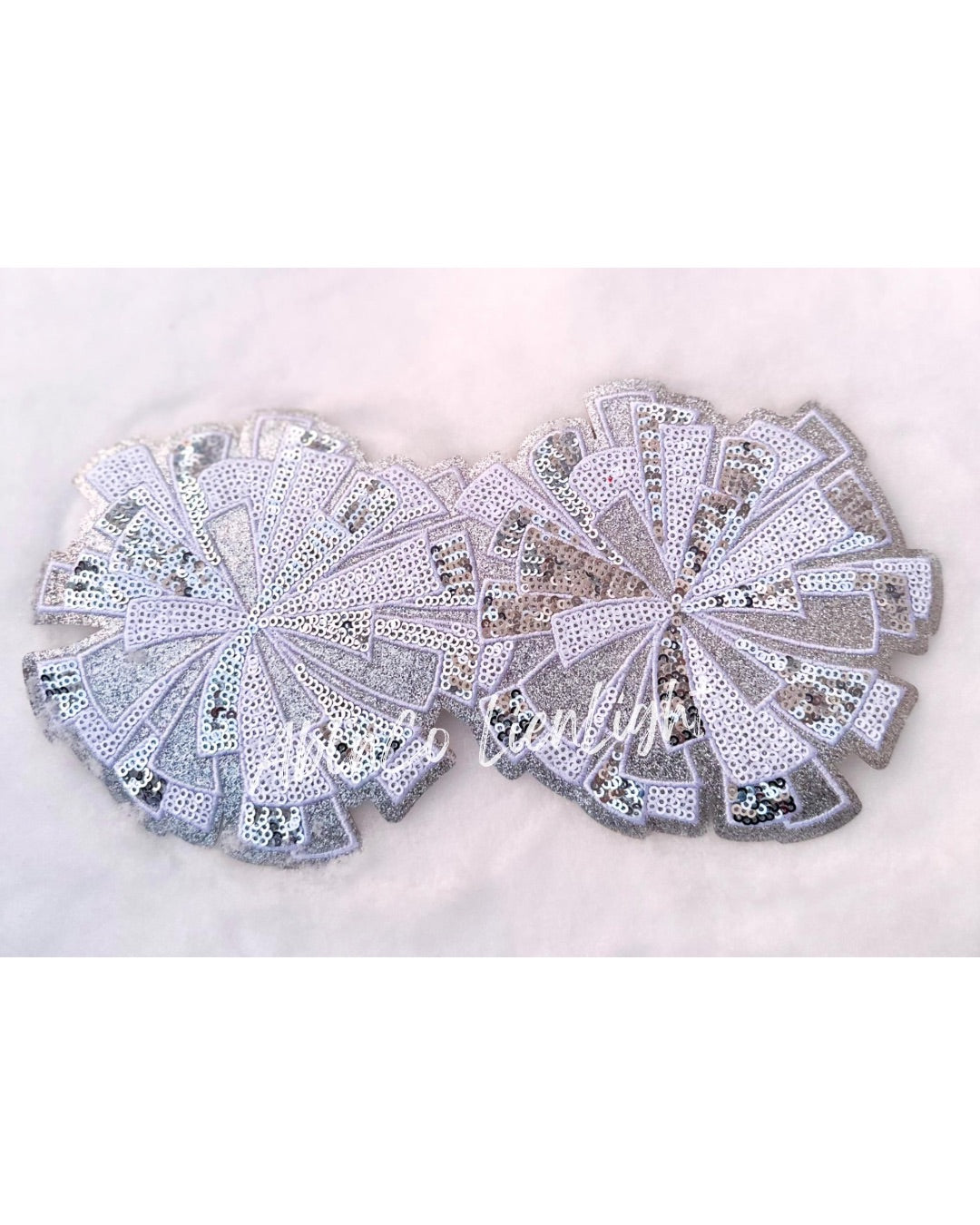 Cheer Pom Poms White Patch