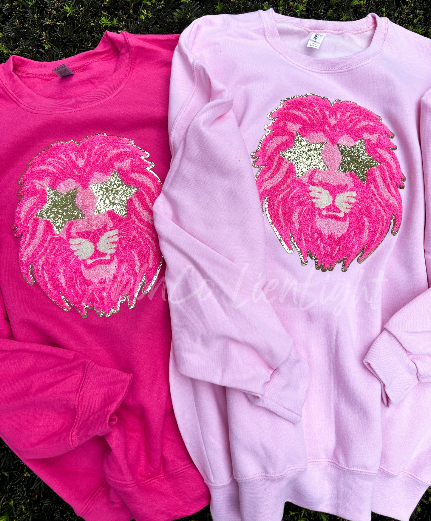 PREPPY PINK MASCOT™ Lion Chenille Patch ONLY Sweatshirt