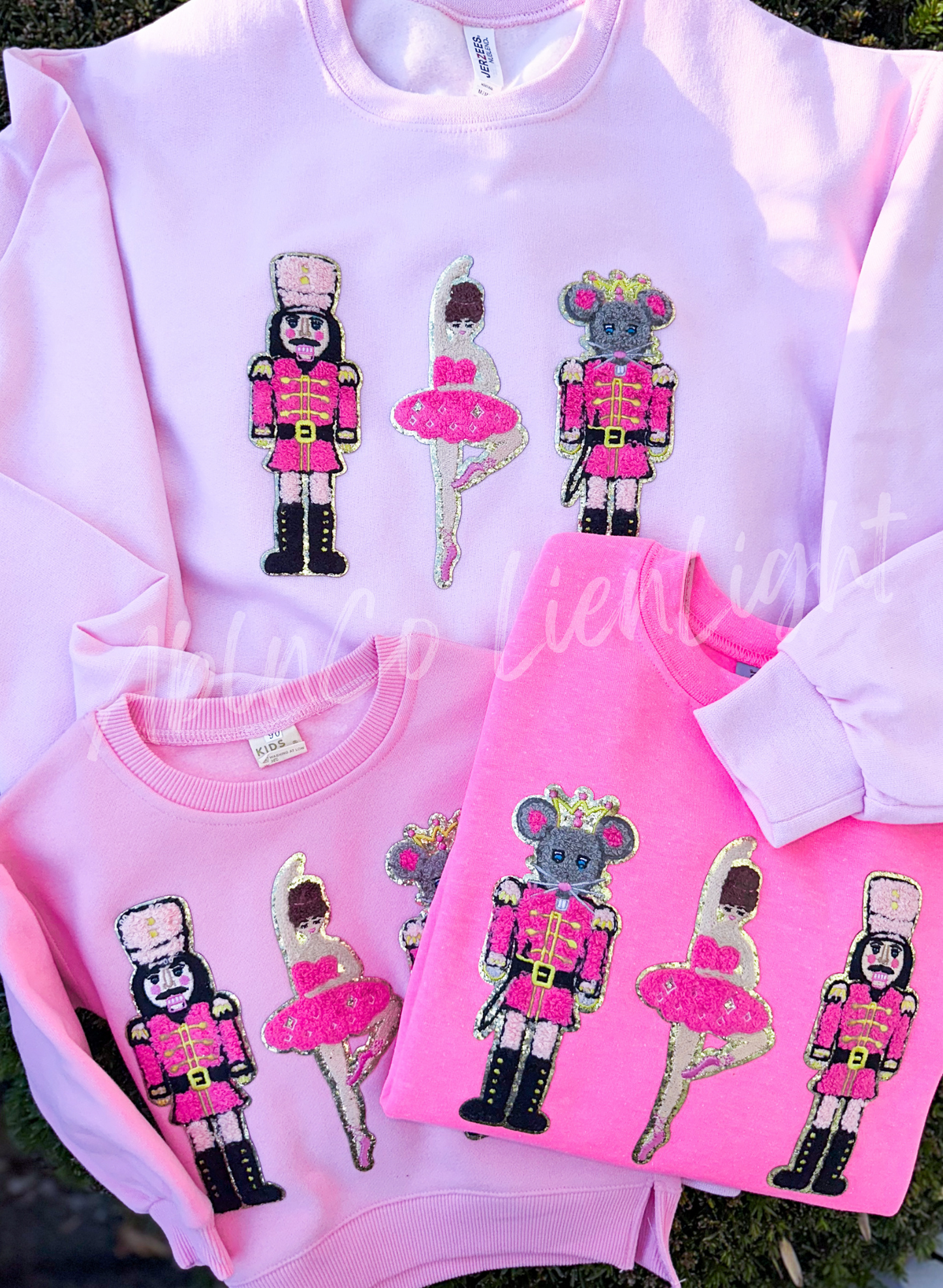 Pink Ballet Nutcracker Trio Patch Sweatshirt