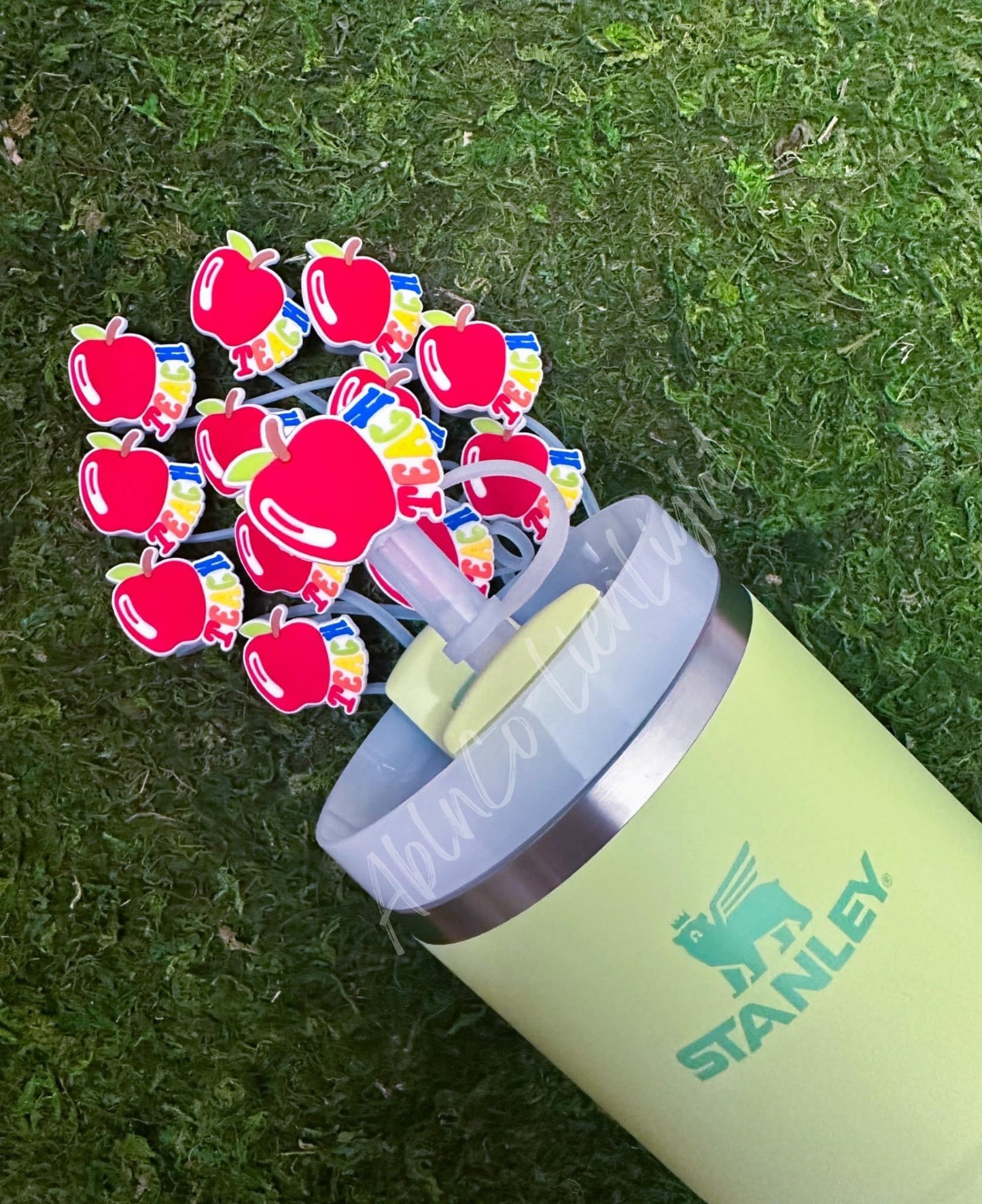 Preppy Teach Tumbler Straw Topper Cap