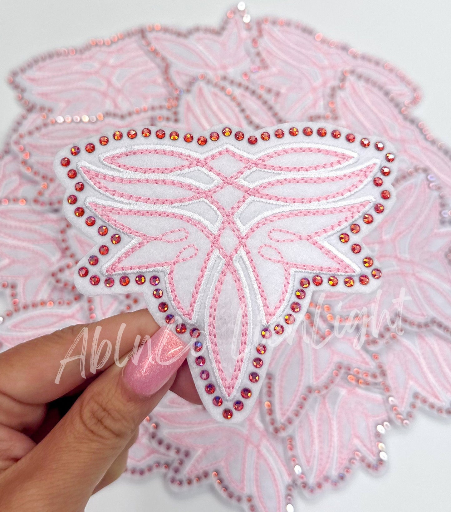 Pink Cowboy Stitch Embroidery Patch