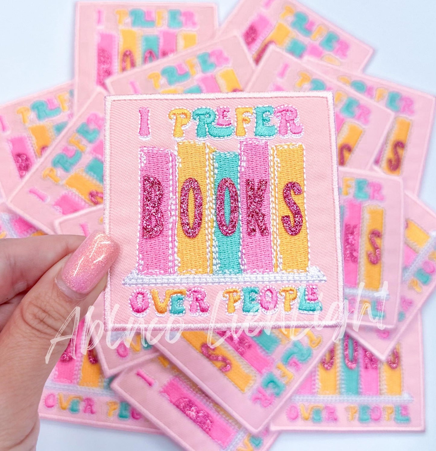 Prefer Books Over People Teach Embroidery Patch