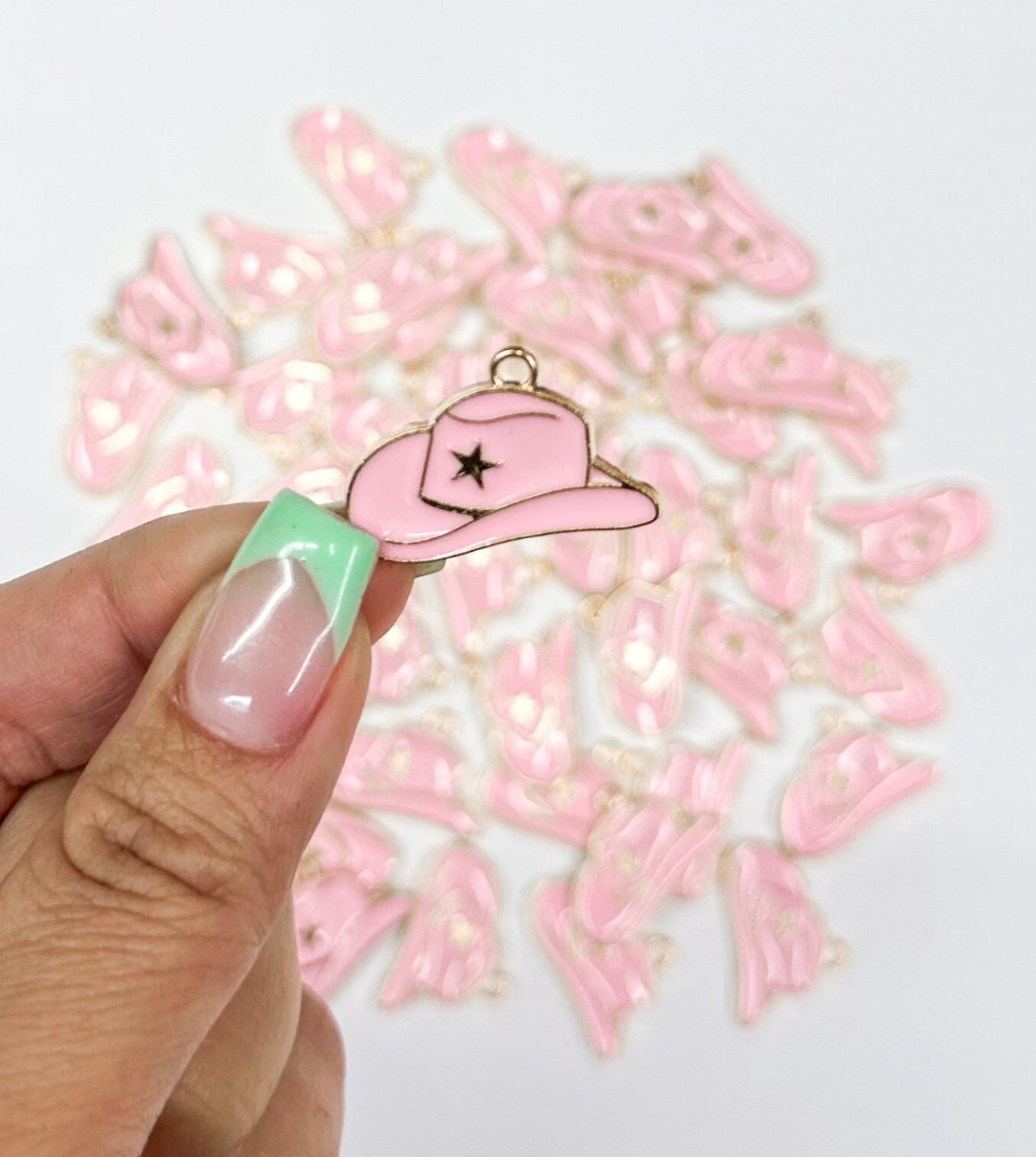 Pink Cowgirl Hat Charm