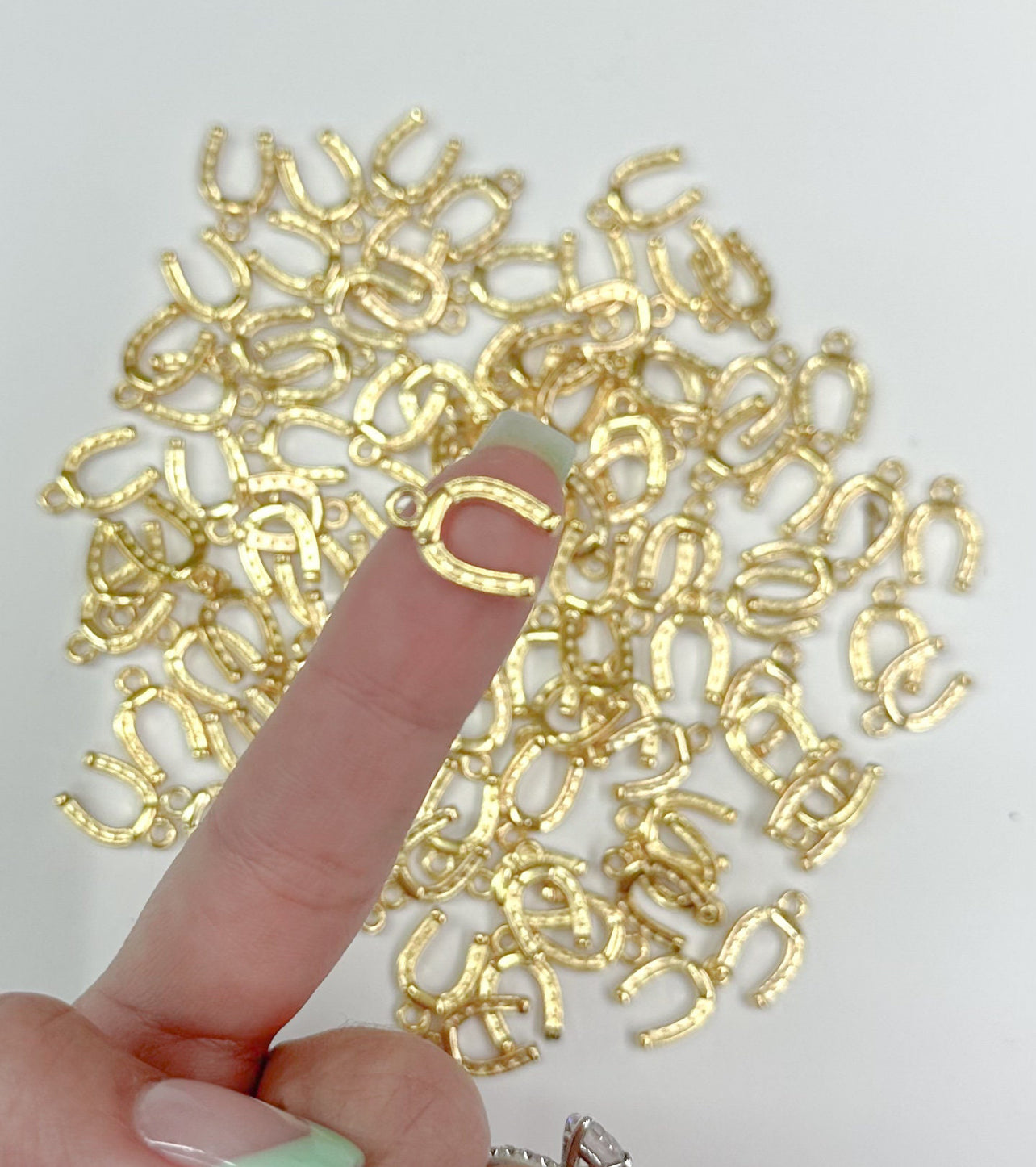 Gold Horseshoe Charm