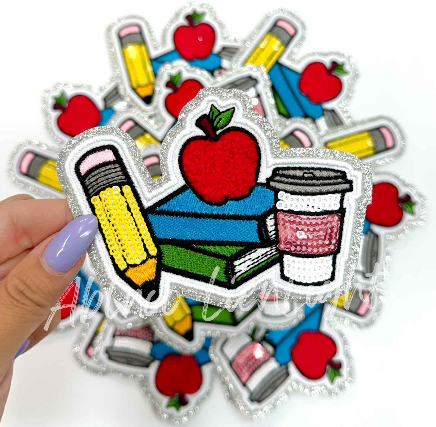School Essentials Teach Sequin Embroidery Patch