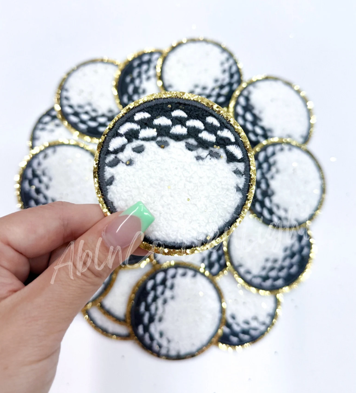 Golf Ball Chenille Embroidery Patch
