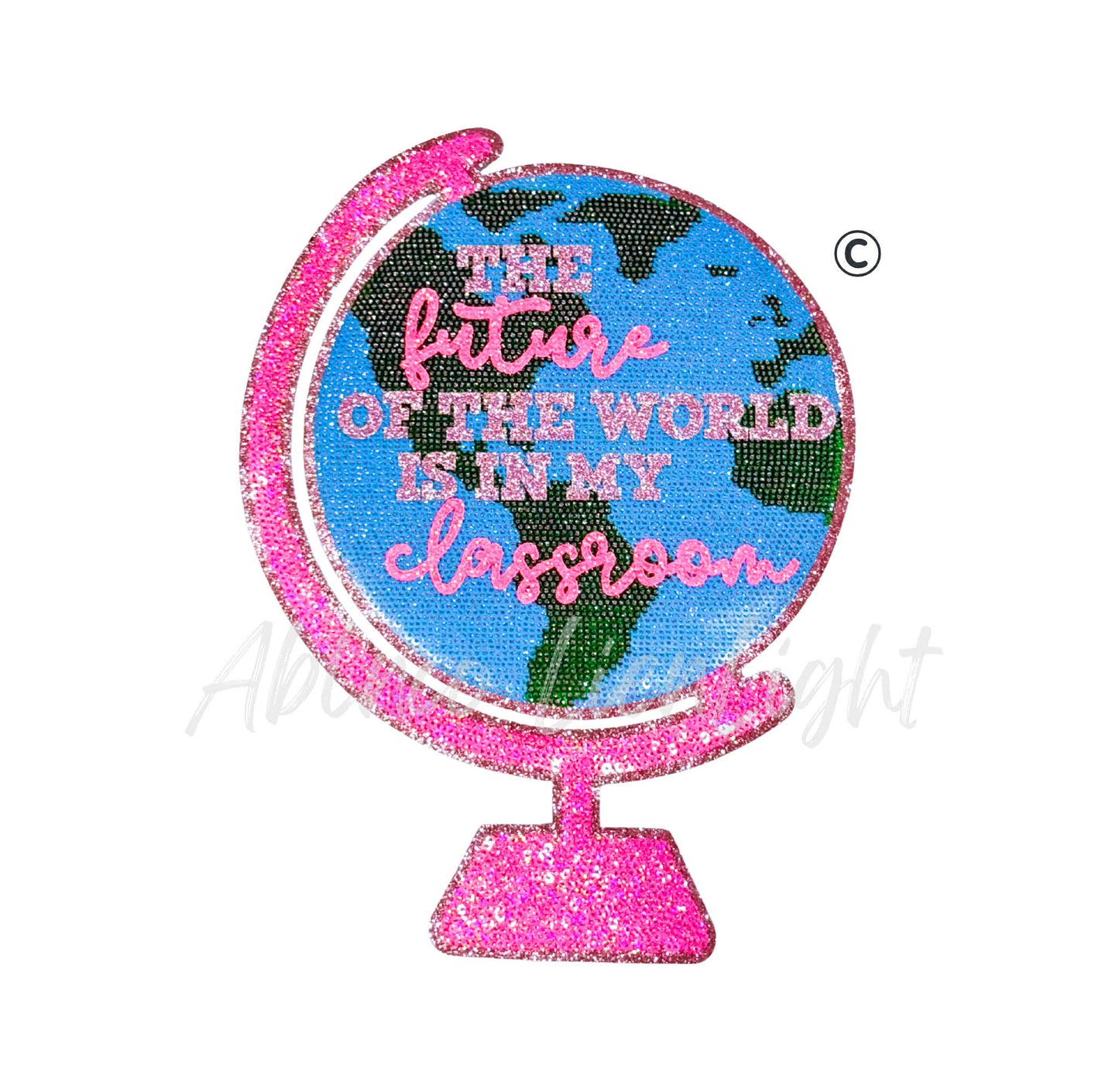 The Future of the World Globe Sequins Teacher Patch - Large