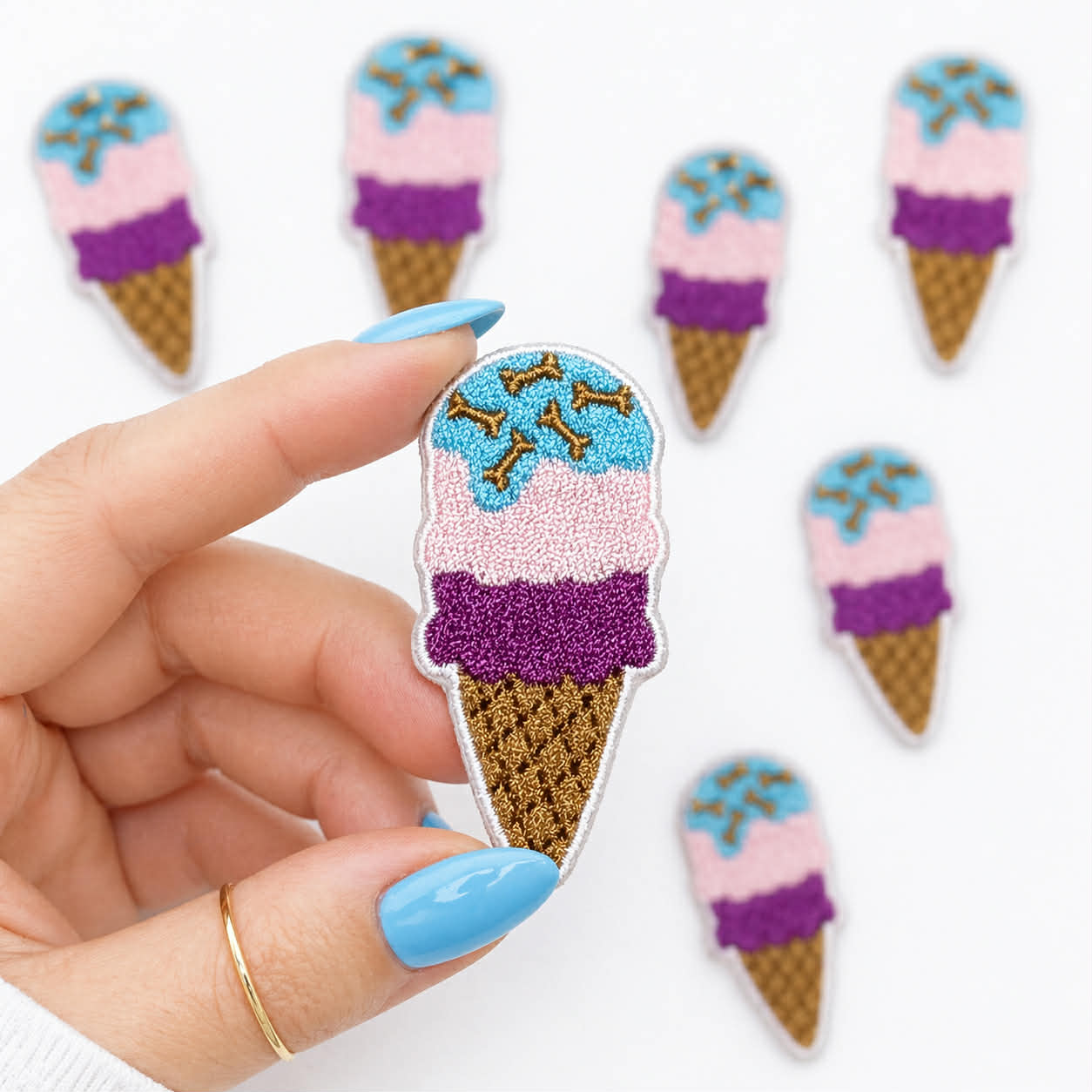 Ice Cream Embroidered Dog Patch