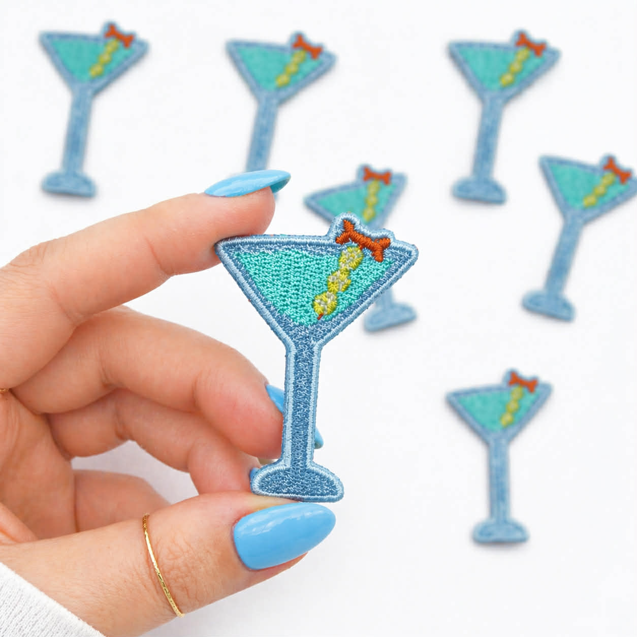 Martini Embroidered Dog Patch