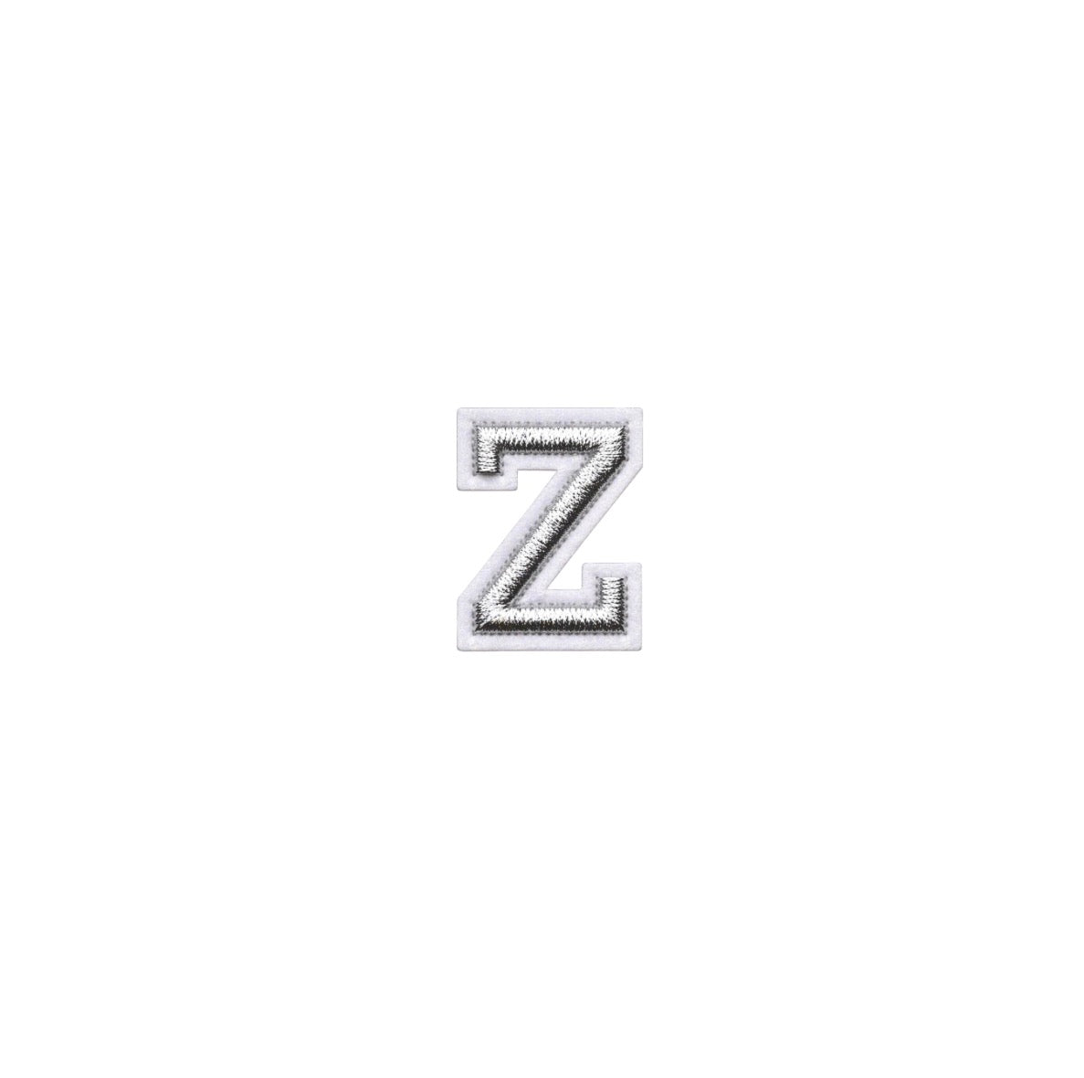 Mini Silver Letters Embroidered Dog Patch