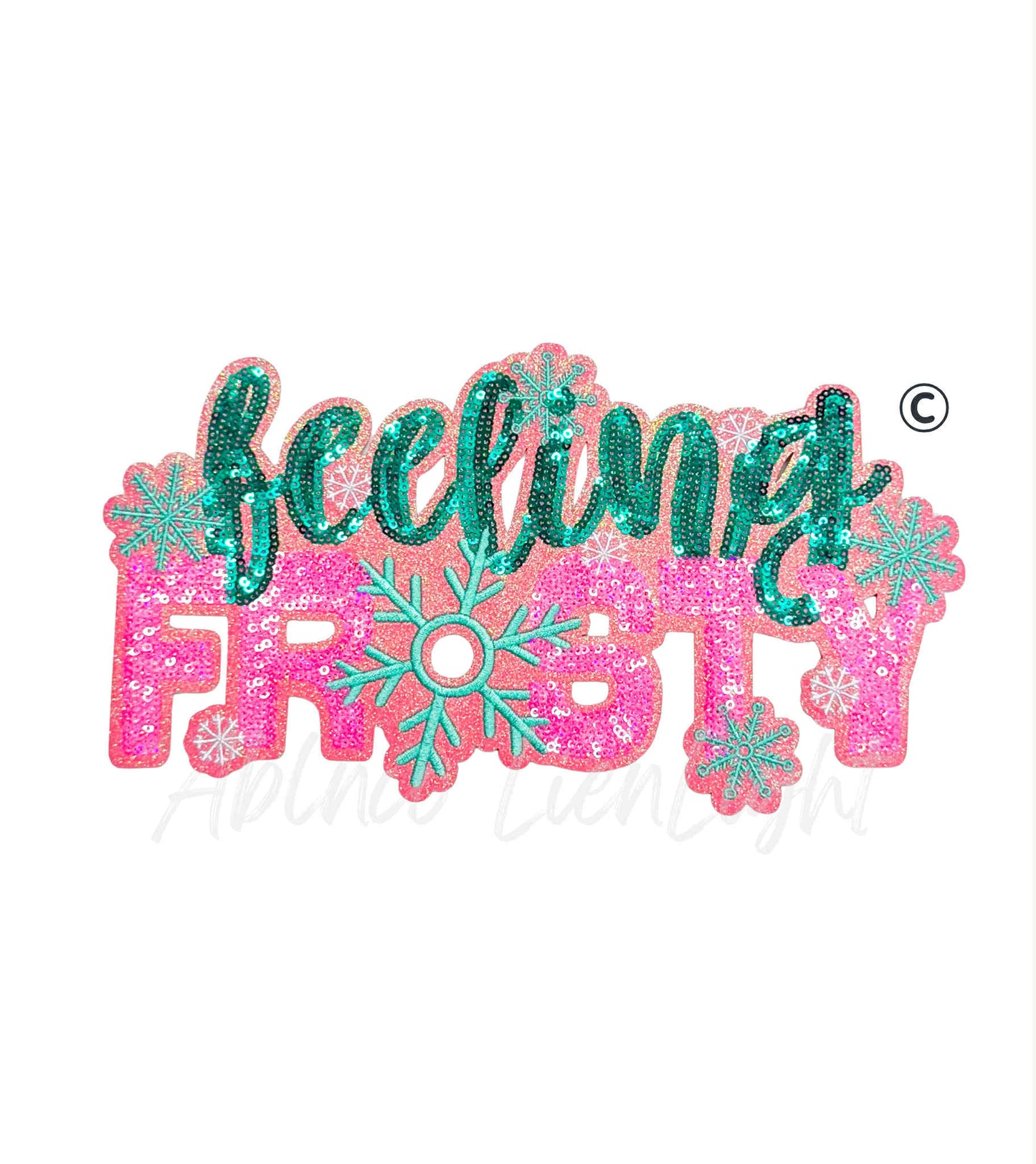 Feeling Frosty Sequins Christmas Patch