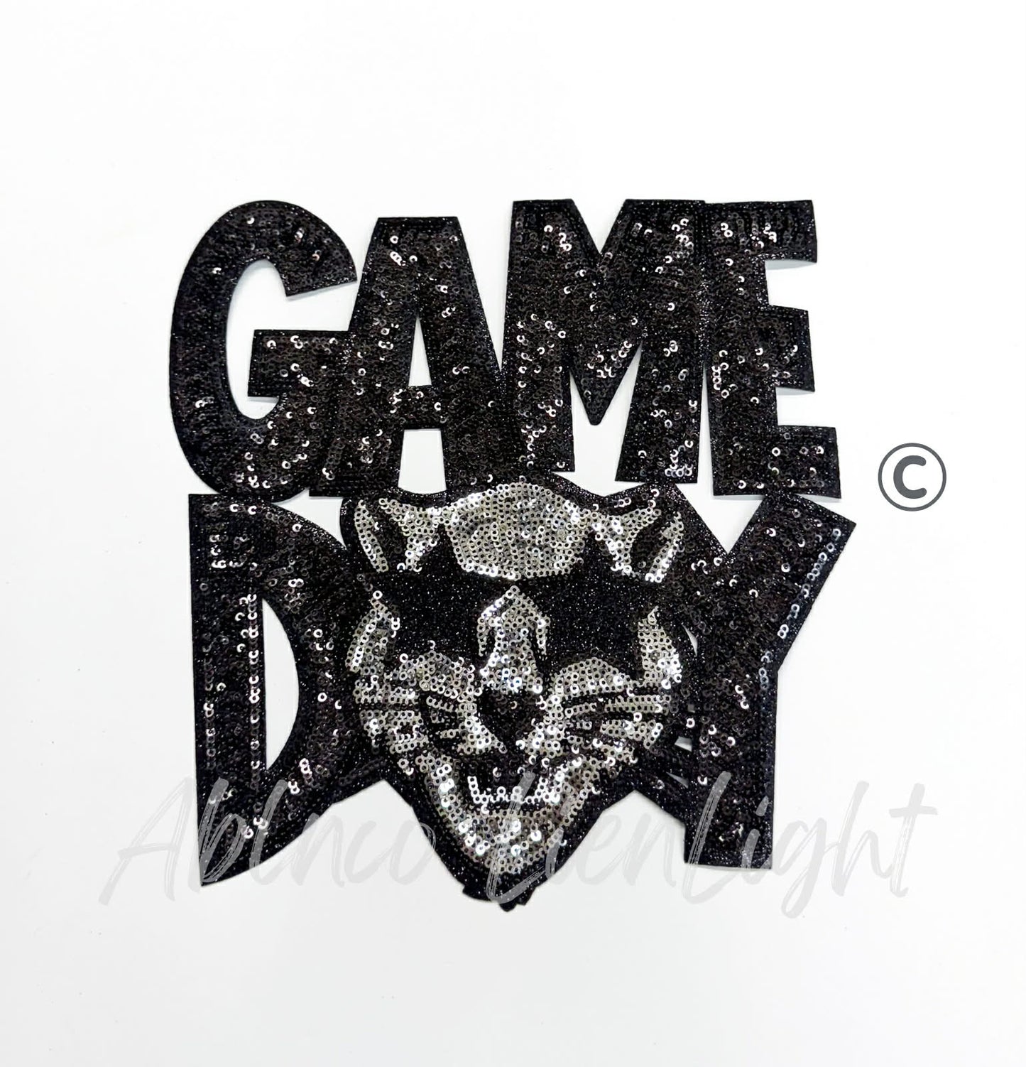 Black Panther Game Day Mascot Sequins Patch - Large