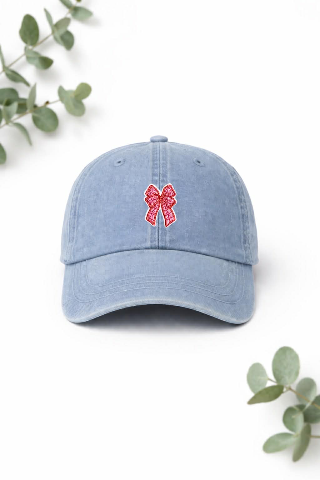 Mini Pink Bow Embroidered Patch