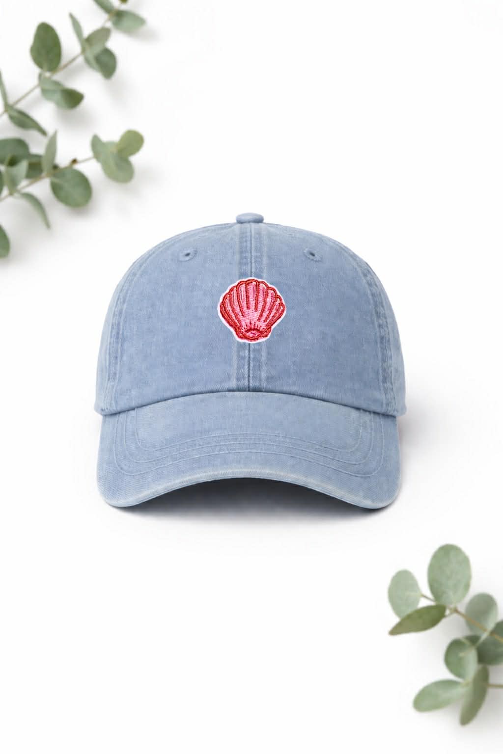 Mini Pink Shell Embroidered Patch