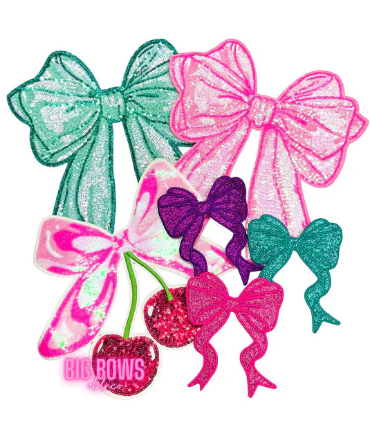 Big Bow Sequins & Chenille Patches
