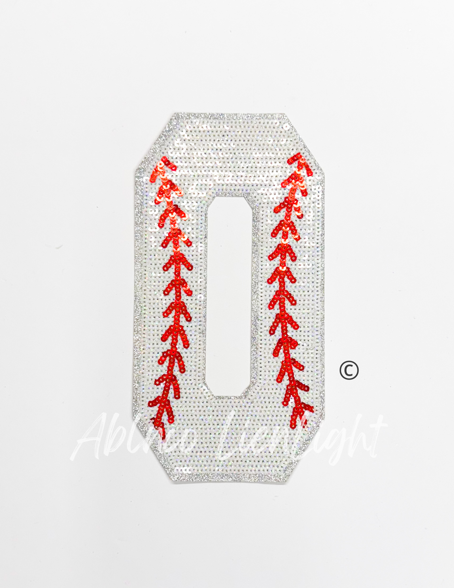 Baseball Numbers Sequin Patch - Large