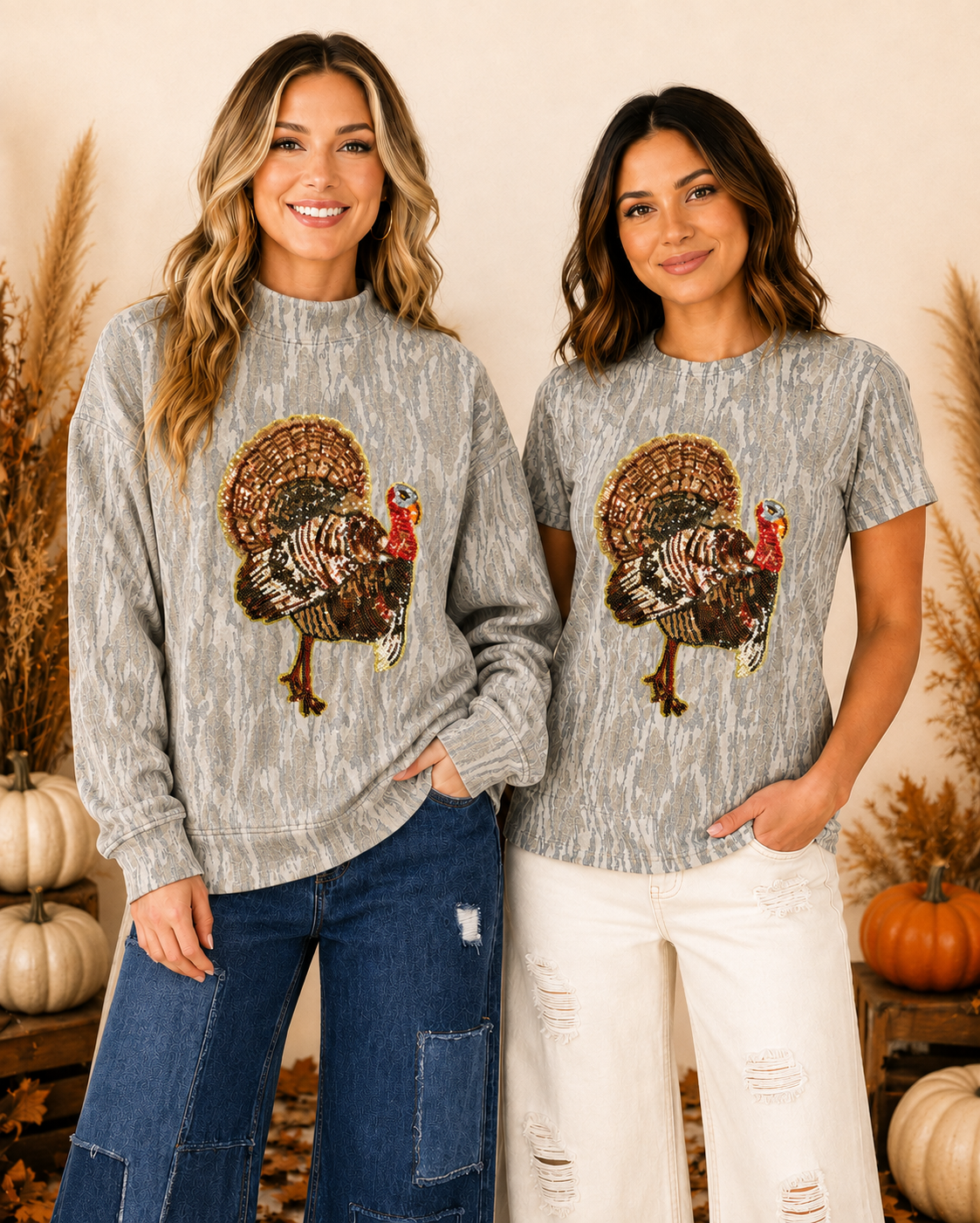 Great Outdoors Hunting Patch Mossy Oak Bottomland Mockneck Crew