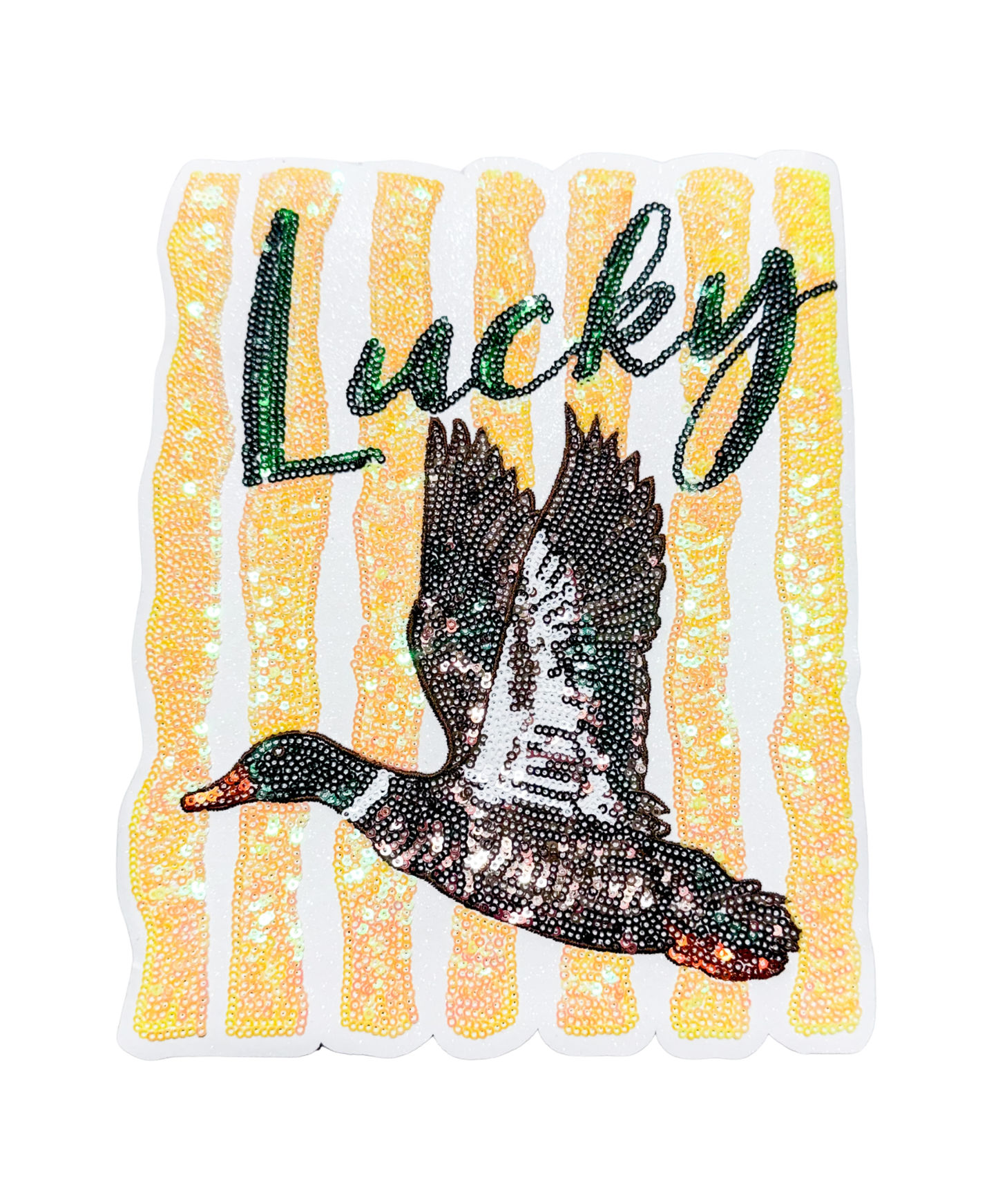 Lucky Duck Summer Sequin Patch - Large