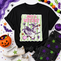 Just A Witchy Goose Halloween Sequin Patch Tshirt