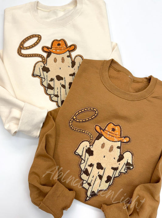 Western Cowboy Ghost Halloween Fall Sweatshirt