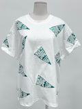 Game Day Flag Green Foil Sequins Tshirt