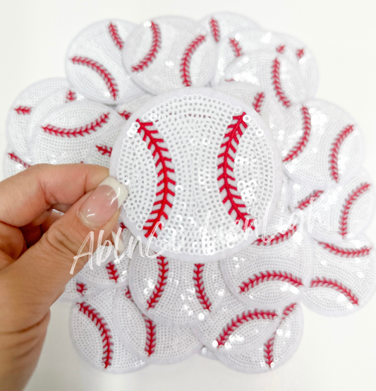 Baseball 3” Sequins Embroidery Patch