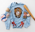 Baseball Glove Mit Game Day Sequin Patch Shirt (side bows not included)