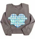 Thank Heaven For Little Boys Sequin Patch Sweatshirt