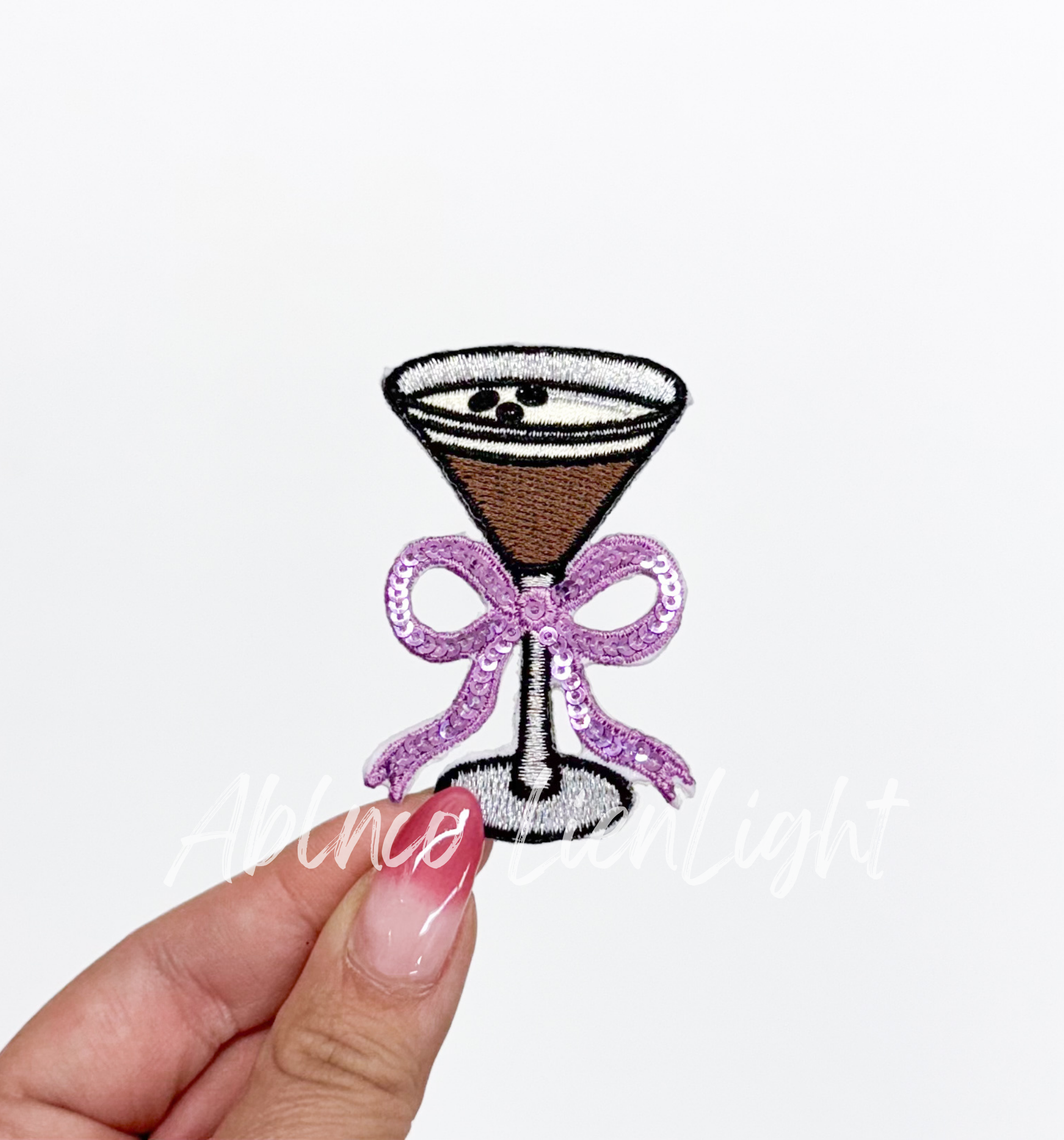 Espresso Martini Sequin Bow Patch