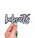 Bobcats Mascot Script Sequin Patch - Small