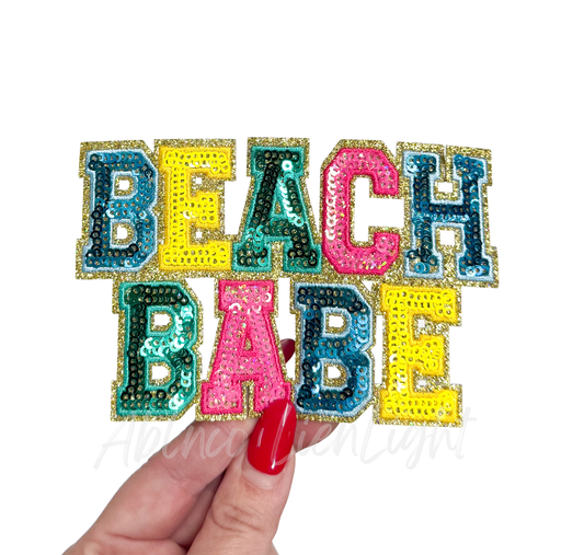 Beach Babe Summer Sequin Patch