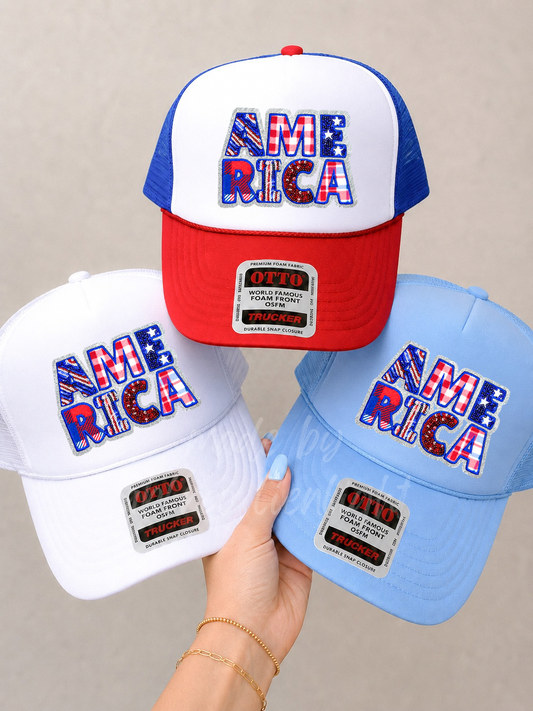 Sequin America 4th July Otto Trucker Hat