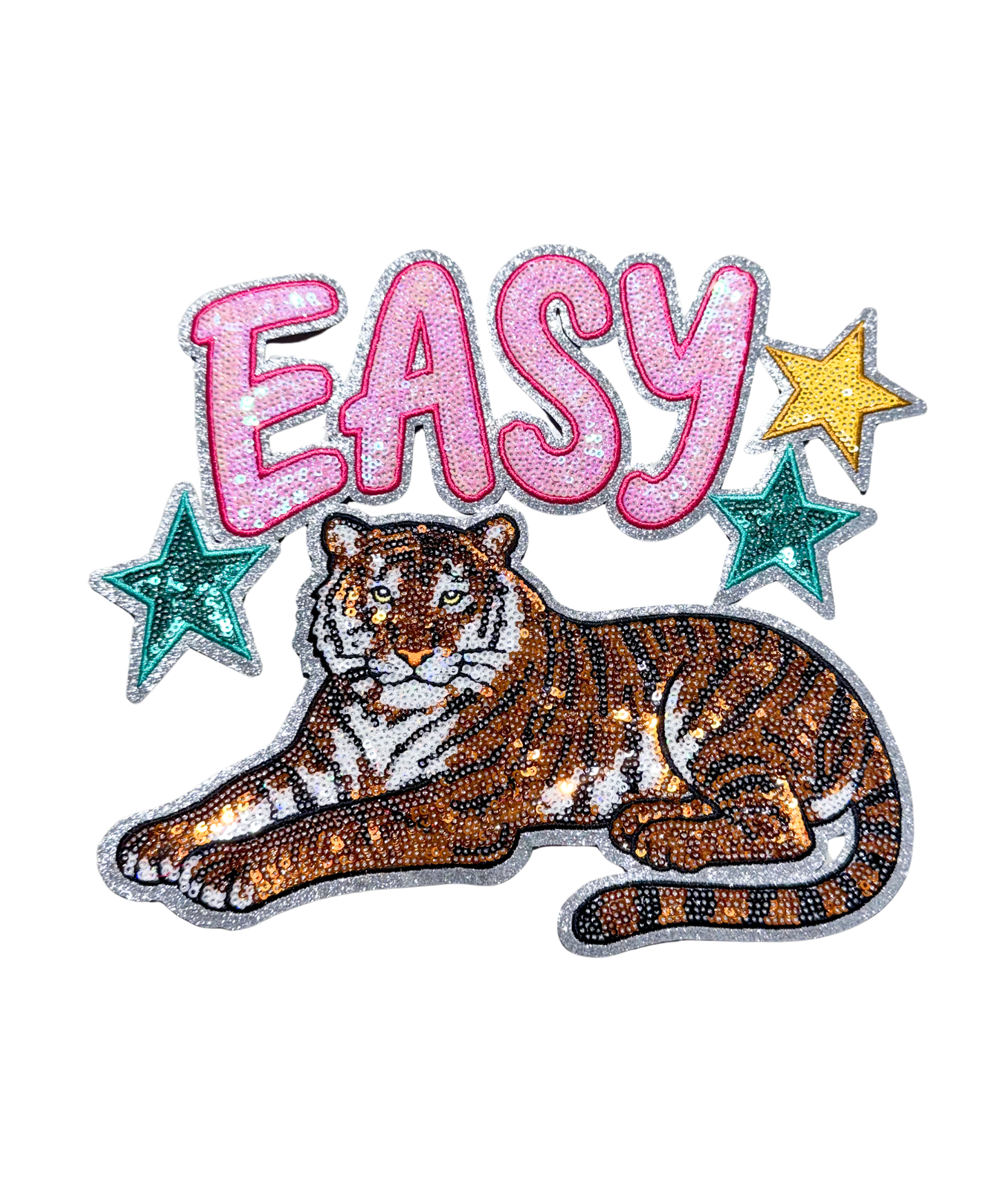 Easy Tiger Summer Sequin Patch - Large