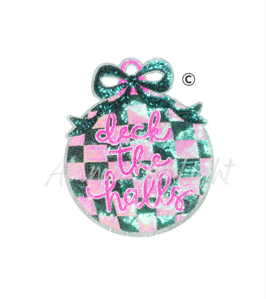 Deck The Halls Sequins Christmas Patch