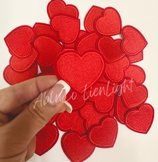 Red Heart Small Embroidery Patch