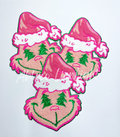 Grinch Face Christmas Sequin Patch - Large