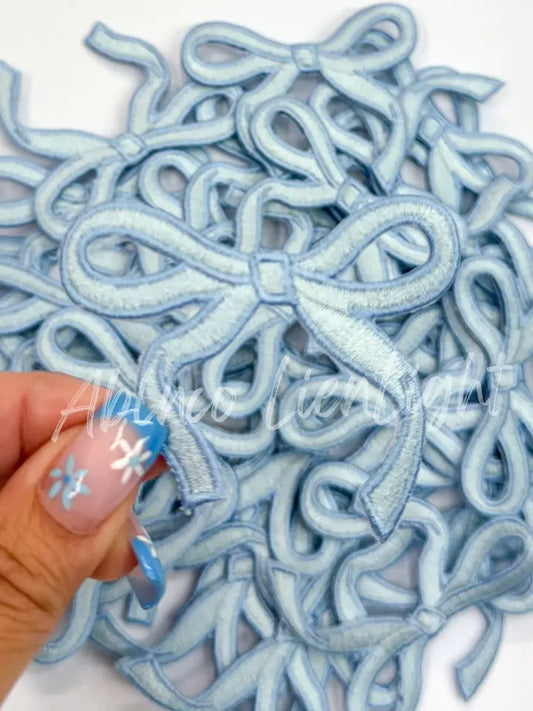 Light Blue Dainty Bow Patch