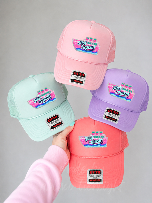 Just Crusin Summer Patch Otto Trucker Hat