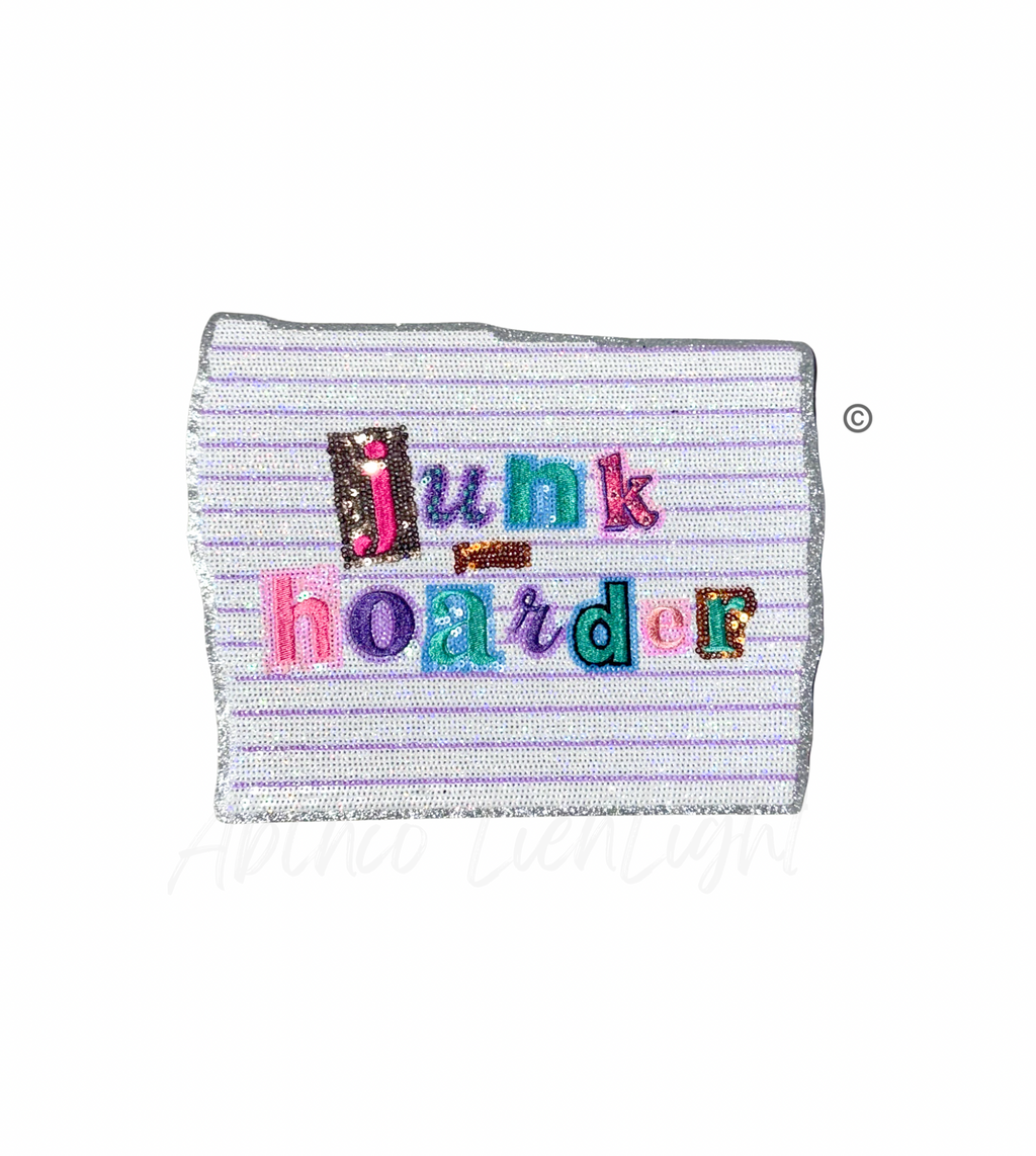 Junk Hoarder Journal Sequins Patch - Large
