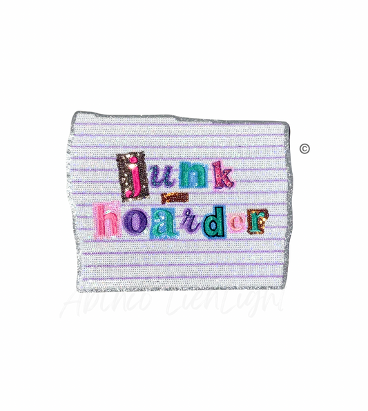 Junk Hoarder Journal Sequins Patch - Large