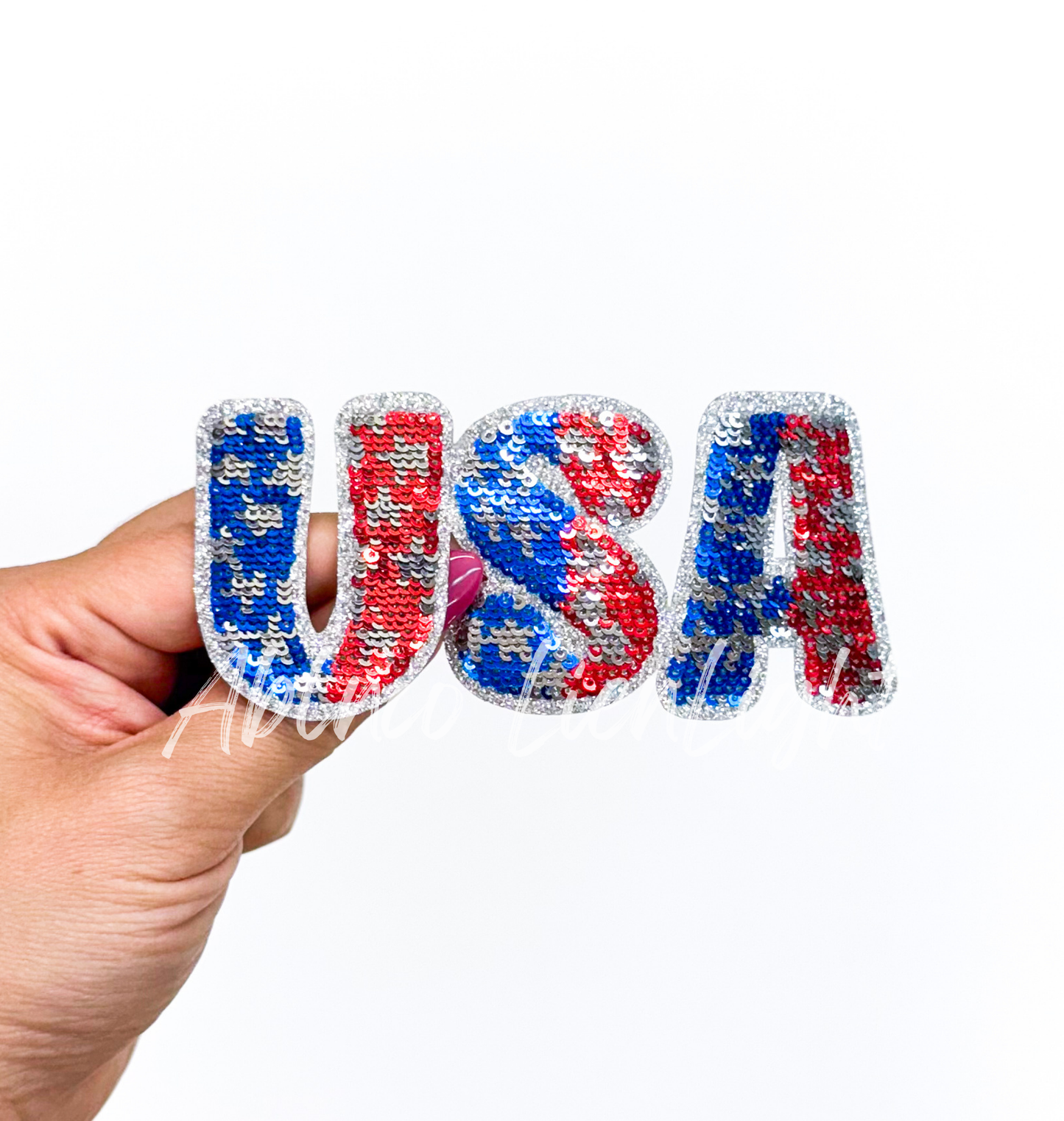 USA Sequin Embroidery Patch