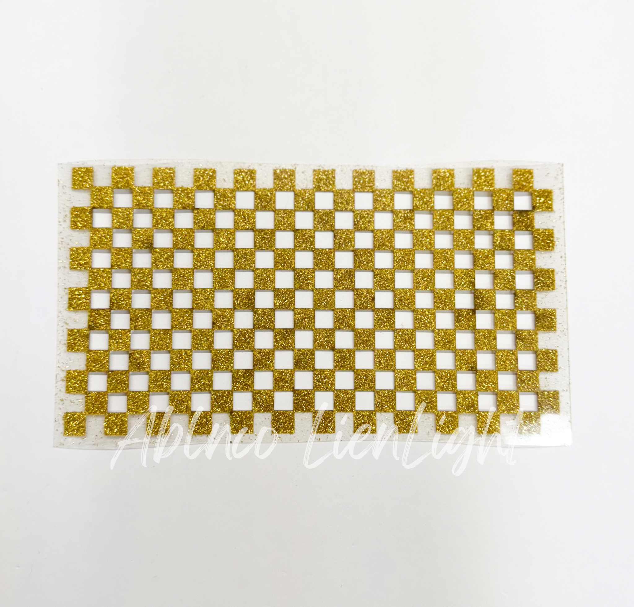 Checkered HTV Glitter Trucker Hat Background Transfer