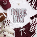 Maroon Polka Dots Game Day Sequin Patch Shirt