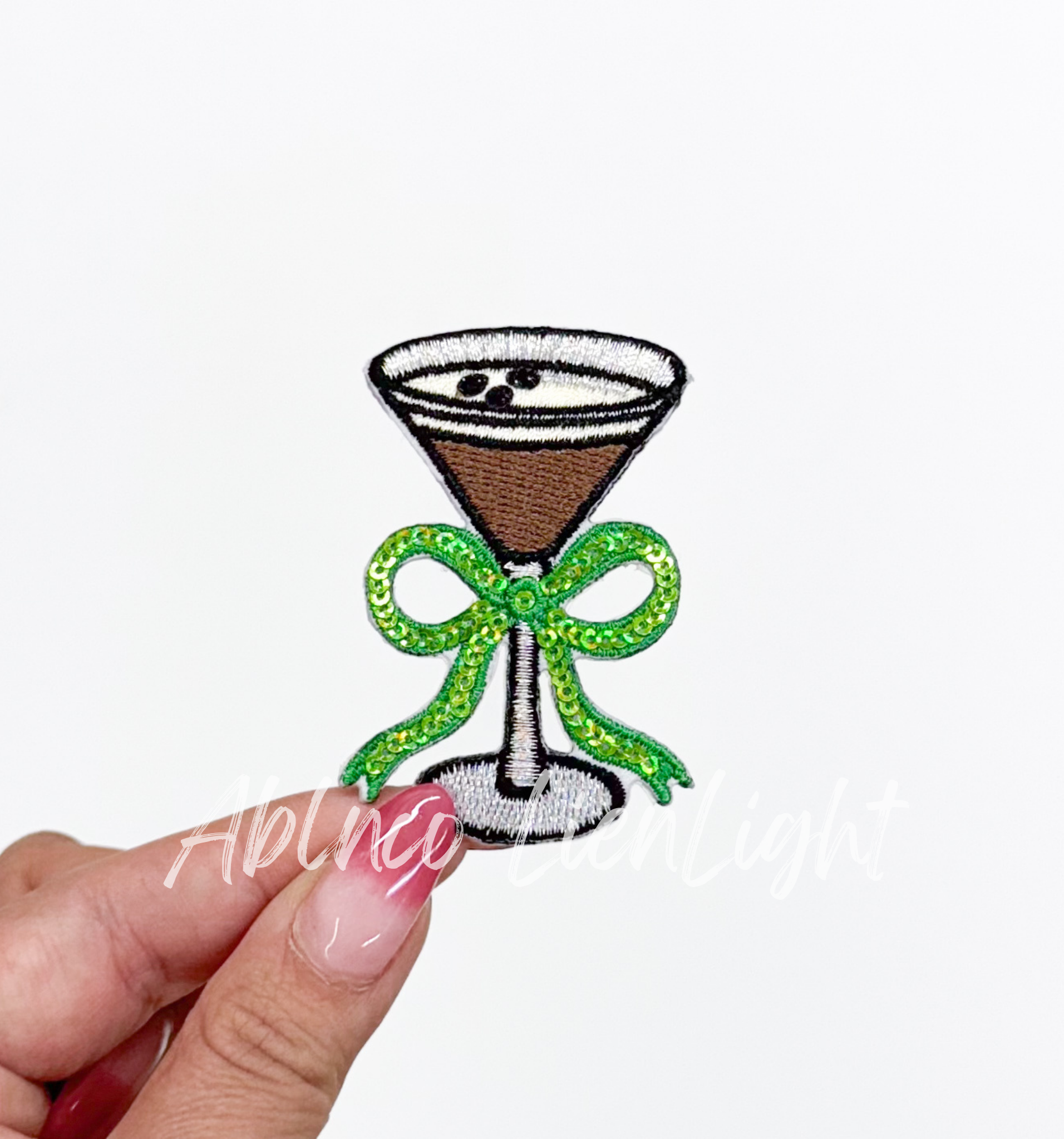 Espresso Martini Sequin Bow Patch