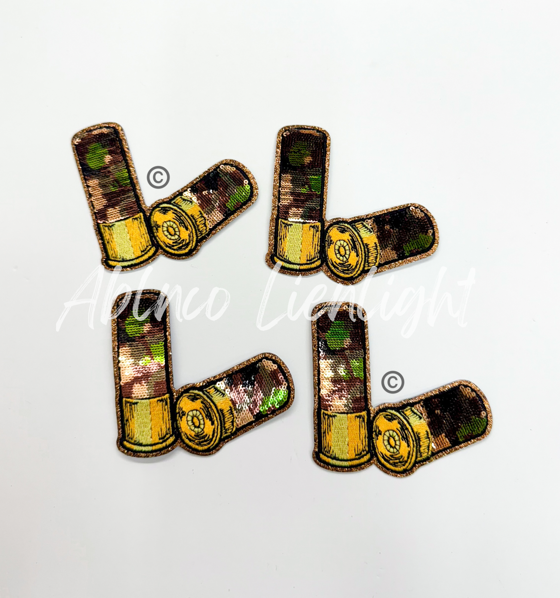 Shotgun Shells Hunting Sequins Patch - Small